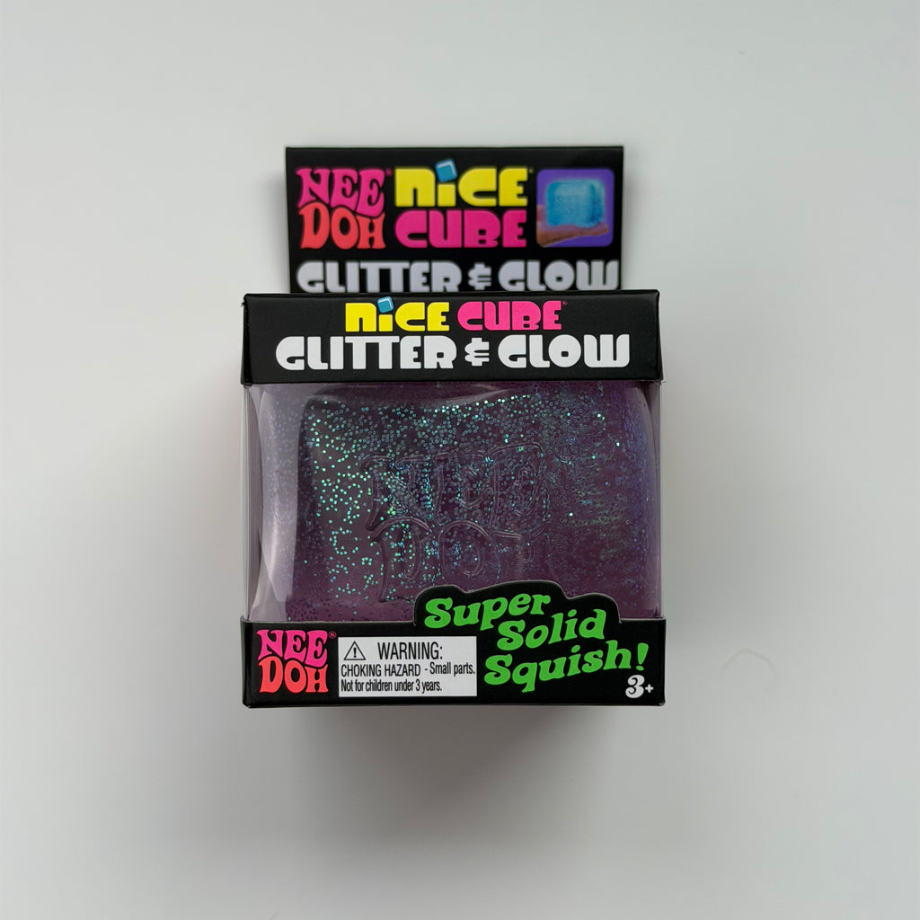 NeeDoh Nice Cube Glitter and Glow - (Random Color)